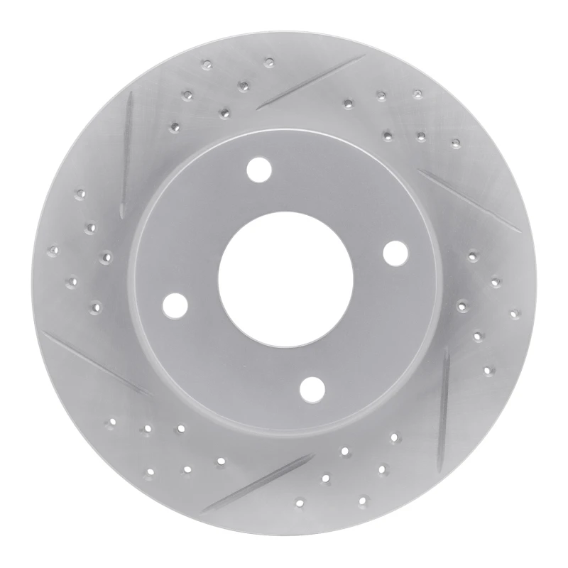 DFC 07-17 Nissan Versa Front Left Drilled & Slotted Geoperformance Rotor