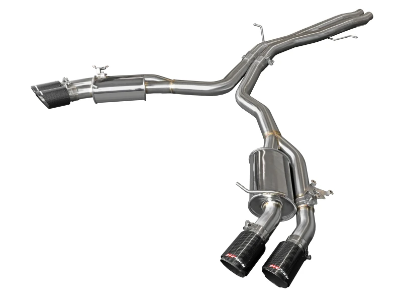 afe_49-36427-C-6792c6514839a aFe 18-20 Audi RS5 Coupe MACH Force-Xp 3in to 2.5in 304 SS Axle-Back Exhaust System-Quad Carbon Tips