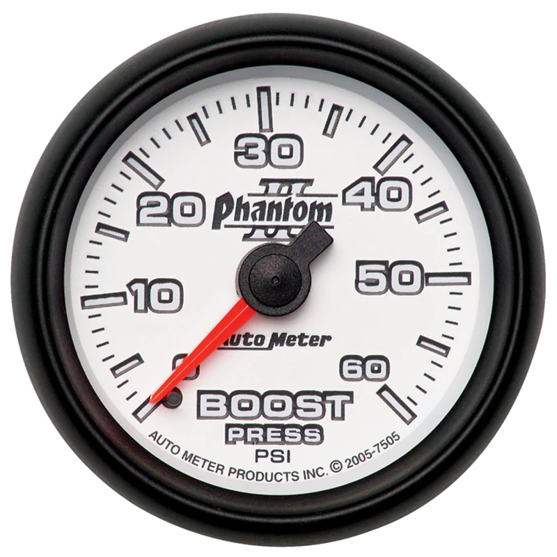 Autometer Phantom II 52,4mm Mechanisches 0-60 PSI Boost-Manometer