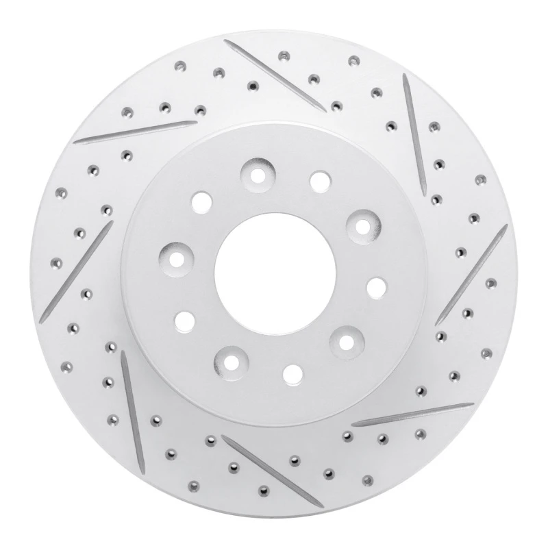DFC 63-82 Chevrolet Corvette Front Right Drilled & Slotted Geoperformance Rotor