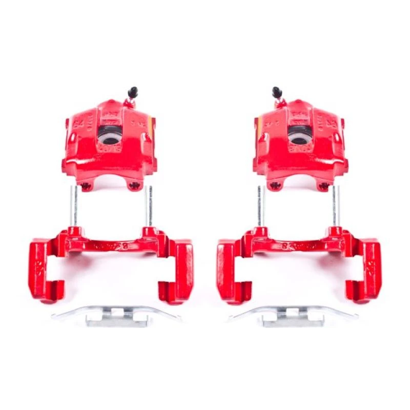 Power Stop 01-05 BMW 320i Rear Red Calipers w/Brackets - Pair