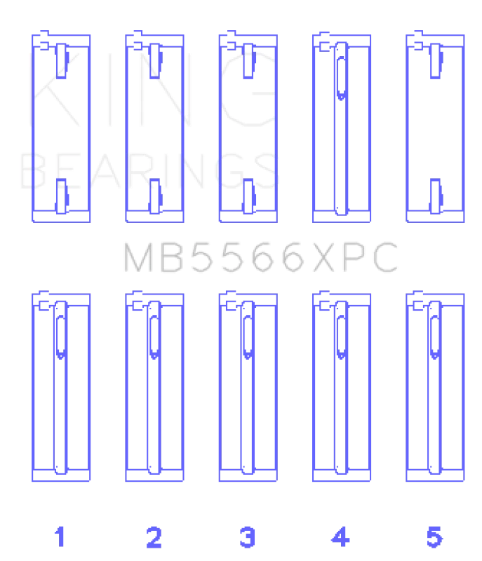 King Engine Bearings Audi/VW ABL/ ADY/ AHH/ AKS (Size 0.25) Main Bearing Set