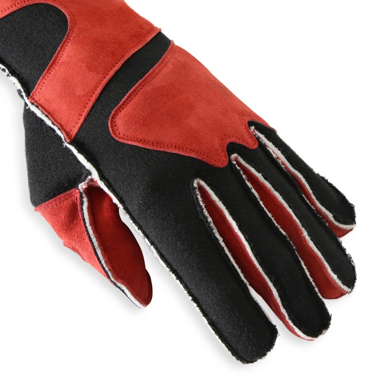 RaceQuip SFI-5 Rot/Schwarz Medium Outseam mit Verschluss Handschuh