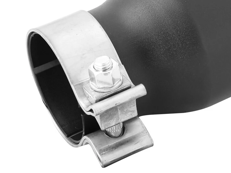 aFe MACH Force-XP 409 SS Einzelwand-Universal-Clamp-On-Abgasendstück - Schwarz