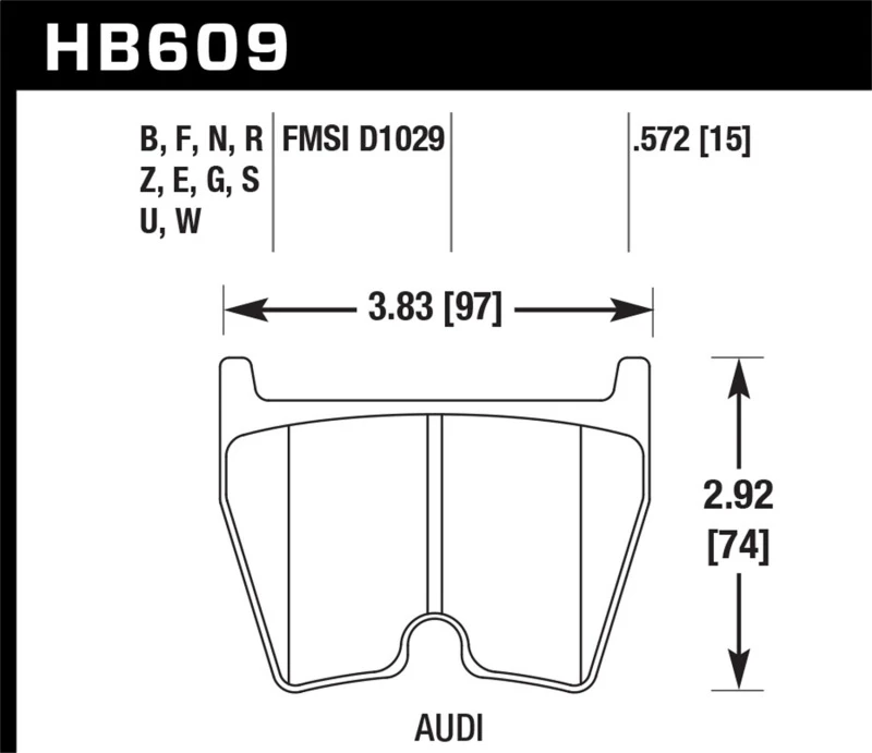 Hawk 08-14 Audi R8 4.2L Basis Vorne ER-1 Bremsbeläge