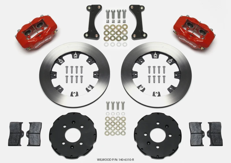 Wilwood Forged Dynalite Vordere Bremse Kit 12,19 Zoll Rot 90-99 Civic mit 240 mm Bremsscheibe