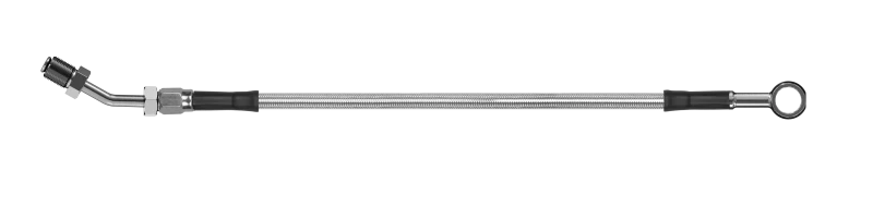 Goodridge 80in Universelle Kupplungsleitung mit SS-Fittings und Klar-Schlauch - Gerades Banjo mit AN3-Anschluss