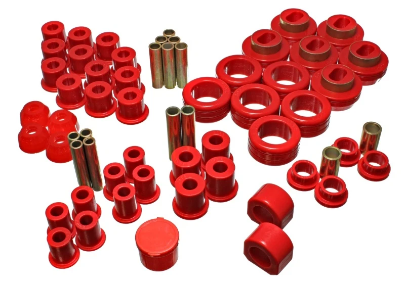 Energy Suspension 81-87 Chevy/GMC 4WD (mit Standard-Vorderradaufhängungen) Rote Hyper-Flex Master Bushing Set