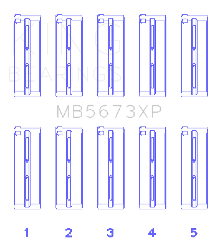 King Engine Bearings Honda F20C/F22C 16v Performance Main Bearing Set - Size STD