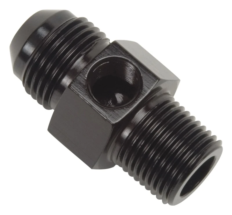 Russell Performance -6 AN Flare auf 3/8 Zoll Rohrdruck-Adapter (Schwarz)
