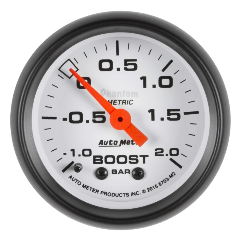Autometer Phantom-Gauge Vac/Boost 2 1/16 Zoll -1 - +2 Bar Mechanisch Phantom