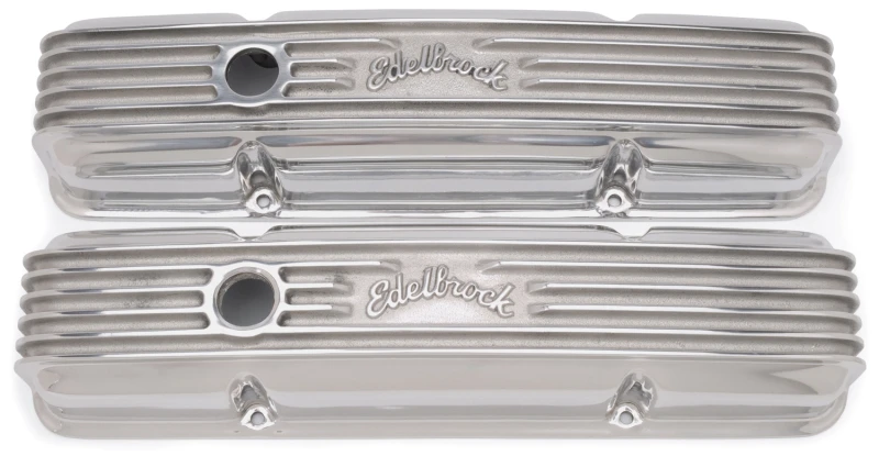 Edelbrock Ventildeckel Classic Series Chevrolet 1959-1986 262-400 CI V8 Poliert