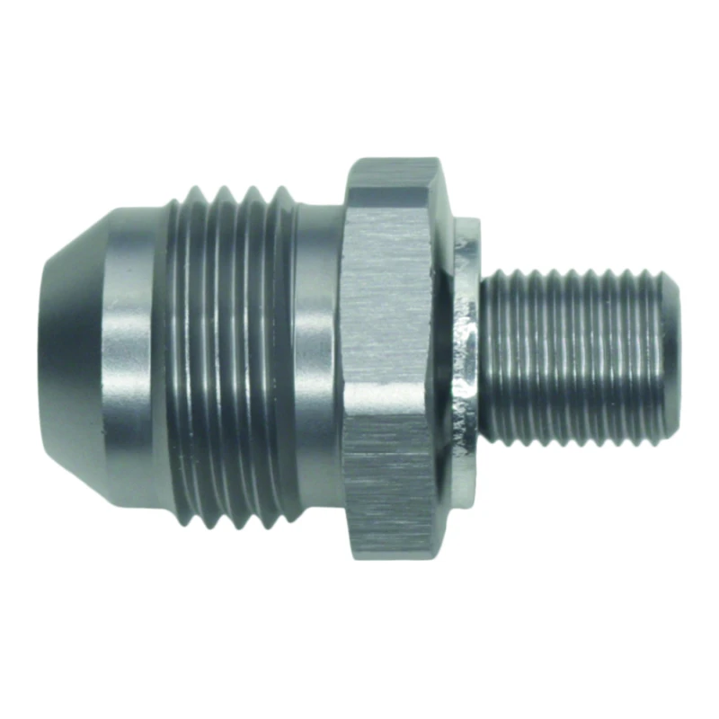DeatschWerks 8AN-Männliche Flare auf M10 x 1,0 männliches Metrisch - eloxiertes Titan