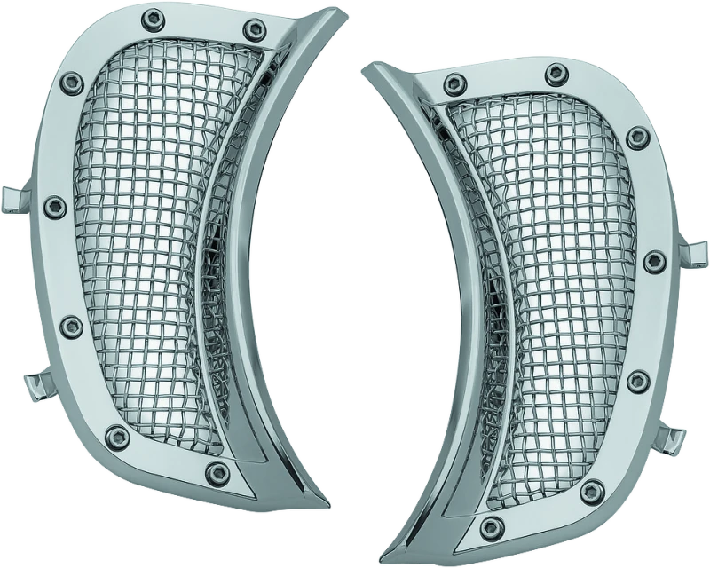 Kuryakyn Mesh Headlight Vent Accents Chrome
