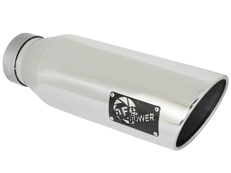 aFe MACH Force-XP 409 SS Auspuff-Endstück 4 Zoll Einlass x 6 Zoll Auslass x 18 Zoll L Anschraubbar Rechts