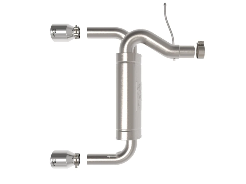 aFe Vulcan 3-Zoll-304-Edelstahl-Achsantriebs-Abgasanlage 2021 Ford Bronco L4-2,3L (t)/V6-2,7L (tt) mit polierten Endrohren