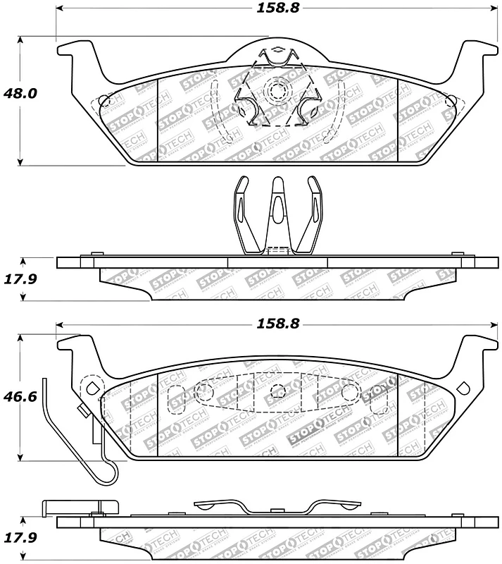 StopTech Street Touring 10-11 Ford F-150 Rear Brake Pads