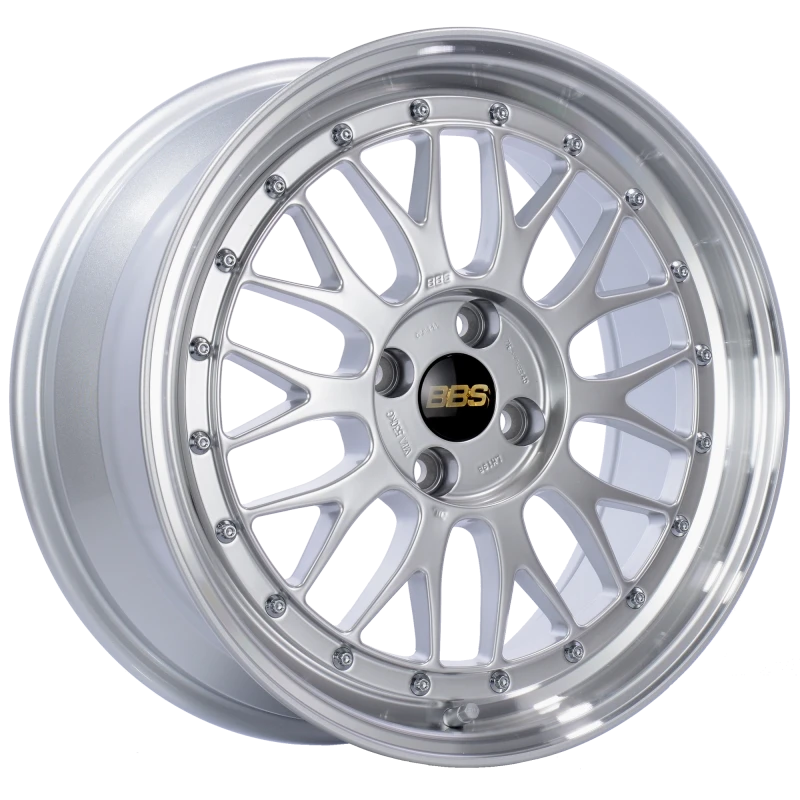 BBS LM 17x7.5 4x100 ET40 Diamond Silver Center Diamond Cut Lip Wheel -70mm PFS/Clip Required