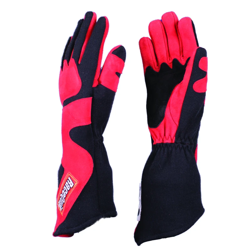 RaceQuip SFI-5 Red/Black Medium Long Angle Cut Glove