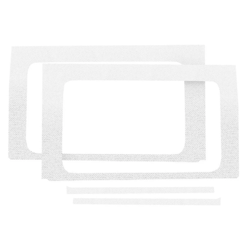 DEI 18-23 Jeep Wrangler JL 4-Türer Boom Mat Heck-Seitenfenster-Trim - 4-teilig - Weiß