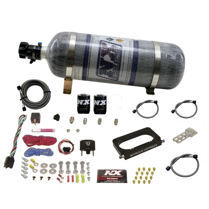 Nitrous Express 96-04 Ford Mustang Cobra/Mach 1 4-Ventil-Nitrous-Kit (50-300PS) mit Composite-Flasche