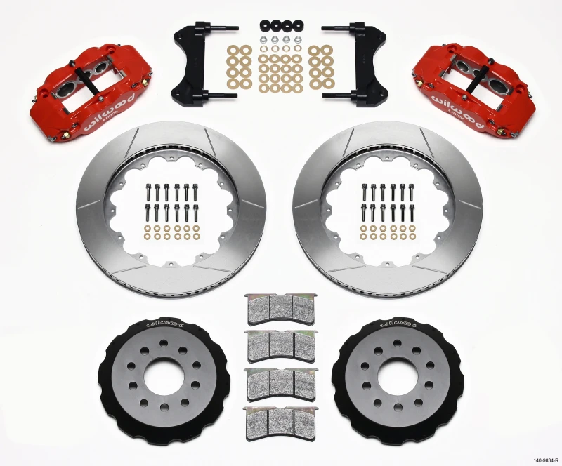 Wilwood Narrow Superlite 6R Vordere Hut-Kit 14,00 Zoll Rot 98-02 Camaro/Firebird