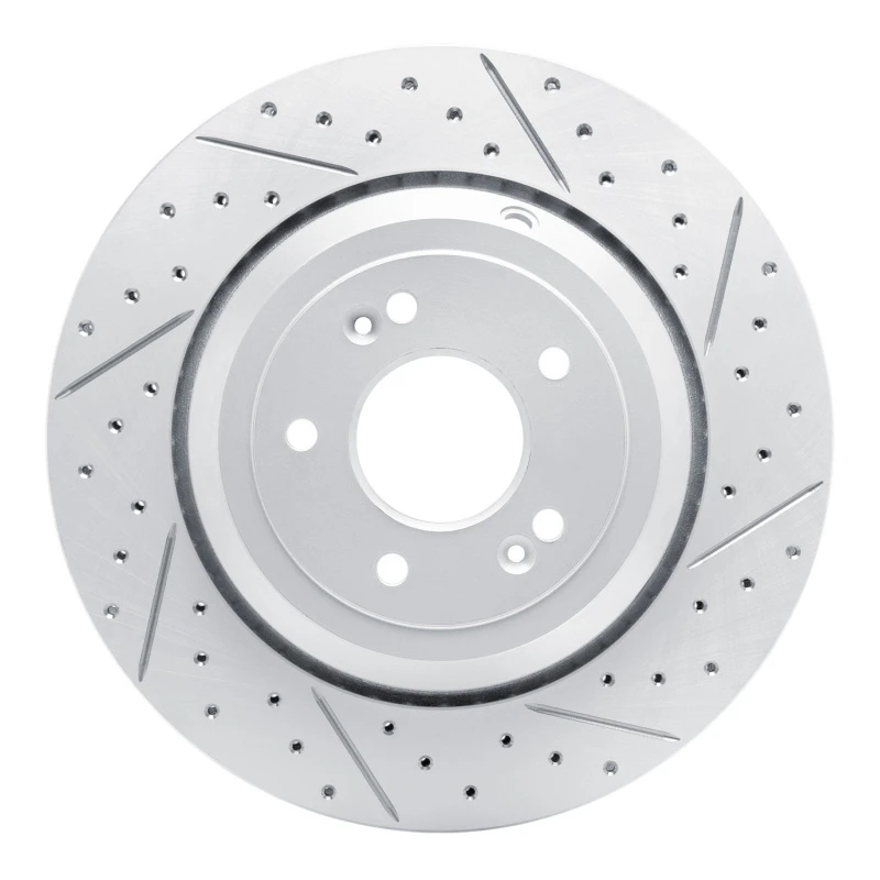 DFC 17-19 Genesis G90 Rear Right Drilled & Slotted Geoperformance Rotor