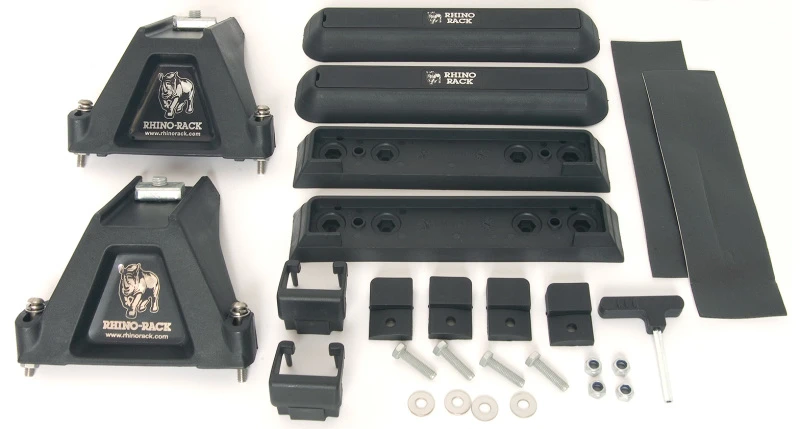 Rhino-Rack Heavy Duty Fixed Mount Cap/Topper-Bein-Set - Hochprofil - 2 Stück