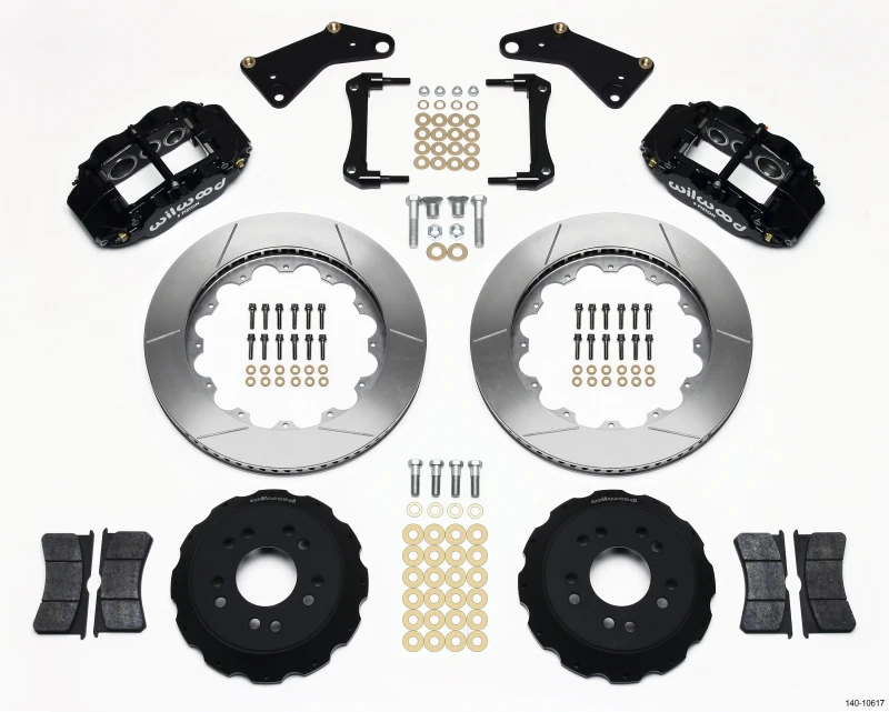 Wilwood Narrow Superlite 6R Vorderer Hut Kit 14,00 Zoll 65-82 Corvette C2/C3