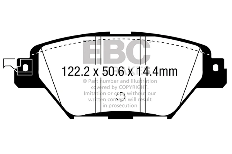 EBC 2016+ Mazda CX-9 2.5L Turbo Redstuff Rear Brake Pads