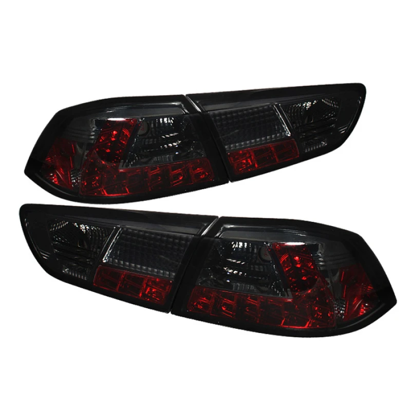 Spyder LED Tail Lights Smke ALT-YD-MITEVO1008-LED-SM for Mitsubishi Lancer/Evolution X 08-14
