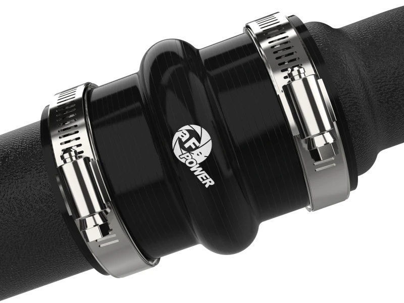 aFe BladeRunner 2in to 2-1/2in Aluminum Hot Charge Pipe Black Ford F-150 24-26 V6-2.7L (tt)