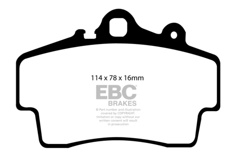 ebc_DP31207C-67932022b7acb EBC 97-99 Porsche Boxster (Cast Iron Rotors only) 2.5 Redstuff Front Brake Pads
