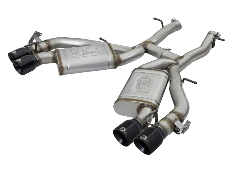 aFe MACHForce XP 3 Zoll 304 SS Axle-Back Exhaust Dual Exhaust (NPP) mit schwarzen Tips 16-17 Camaro SS V8