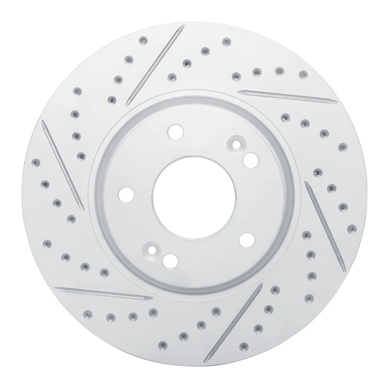 DFC 15-19 Kia Soul Ev Front Left Drilled & Slotted Geoperformance Rotor