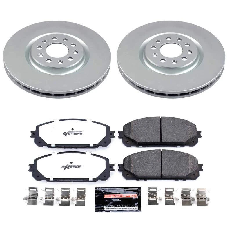Power Stop 16-23 Jeep Cherokee Front Z36 Coated Truck & Tow Brake Kit