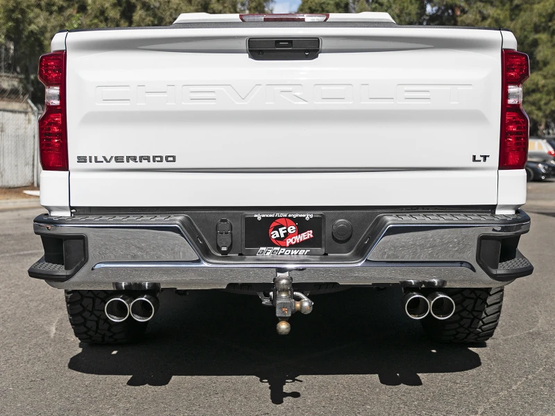aFe Vulcan Series 3in-2-1/2in 304 SS Kat-Back 2019 GM Silverado 1500 V8-5.3L mit polierten Spitzen