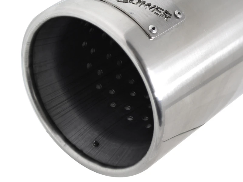 aFe MACH Force-XP 304 SS Sing Wall Pol Exh Tip Univ Ausgang 3 Zoll Einlass x 4 Zoll Auslass x 12 Zoll L - Clamp On