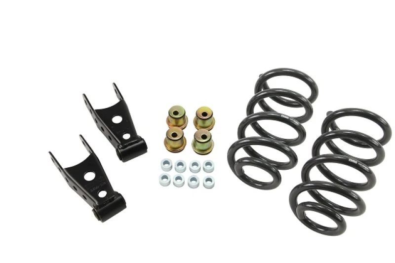 Belltech Tieferlegungskit 14 Silverado/Sierra Ext/Crw Cab 2WD 1 Zoll oder 2 Zoll Ft/2 Zoll oder 3 Zoll Rr ohne Stoßdämpfer