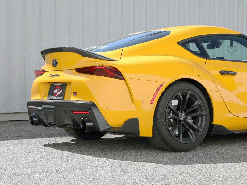 aFe POWER Takeda 2021 Toyota Supra 2.0L (t) 2,5-3 Zoll 304 SS CB Auspuff mit schwarzen Endrohren