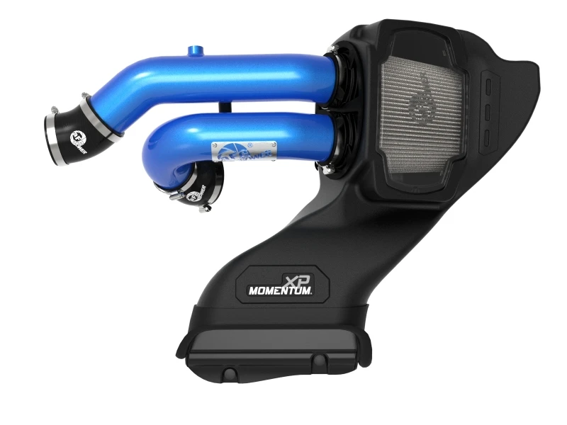 aFe 21-22 Ford F-150 Raptor V6-3.5L(tt) Momentum XP Kaltluft-Ansaugsystem Blau mit Pro Dry S Filter