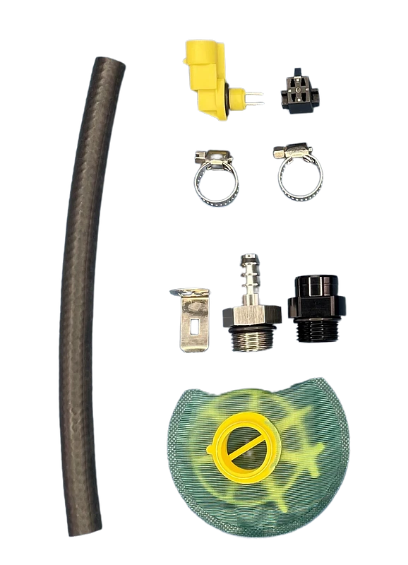 DeatschWerks DW650iL Series 650LPH In-Line External Fuel Pump Universal Install Kit