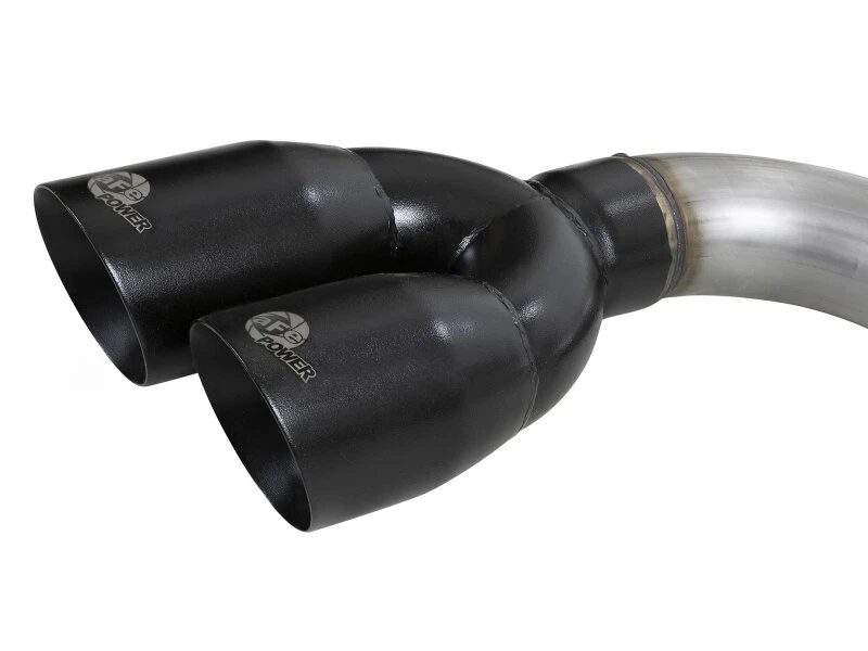 aFe Vulcan Serie 3in 304SS Auspuff Cat-Back mit schwarzer Spitze 2019 GM Silverado/Sierra 1500 V6-4.3L/V8-5.3L