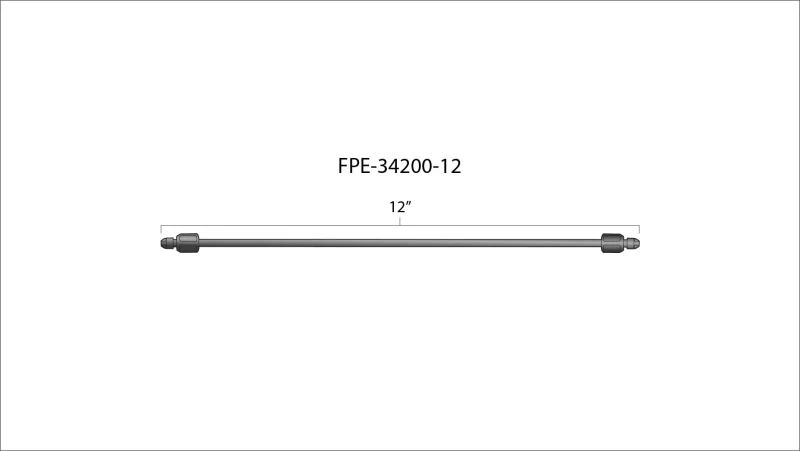 Fleece Performance 30cm Hochdruck-Kraftstoffleitung (8mm x 3,5mm Leitung, M14x1,5 Muttern)