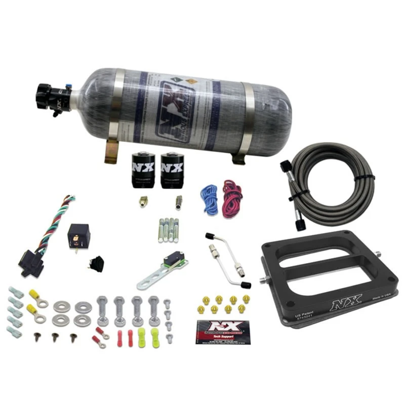 Nitrous Express Dom/Benzin Nitrous Kit (100-500PS) mit Composite-Flasche