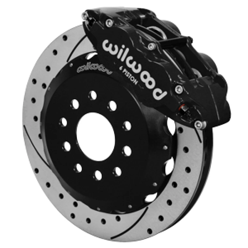 Wilwood 63-87 C10/C15 Superlite 6p FNSL6R Bremse Kit Bohr/Nuten DSE Spindel 13,06 Rotor - Schwarz