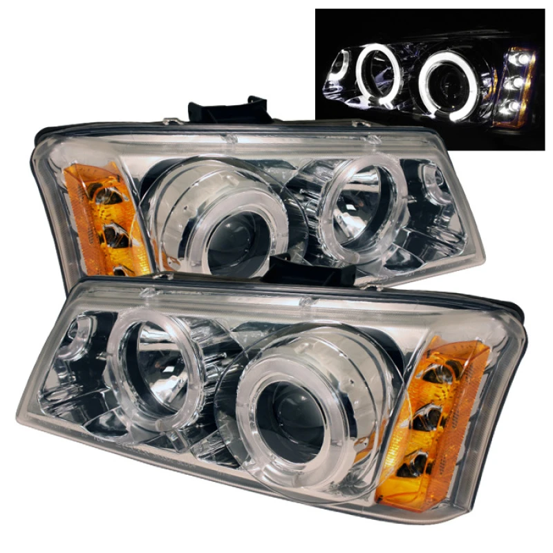 spyder_5009463-6794b40b10b68 Spyder Chevy Silverado 1500 03-06 Projector Headlights LED Halo LED Ambr Reflctr Ch PRO-YD-CS03-AM-C