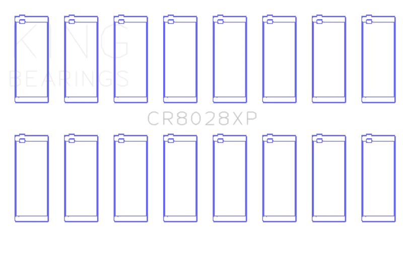 King Engine Bearings ChevrolET Custom Performance (Size STDX) Connecting Rod Bearing Set