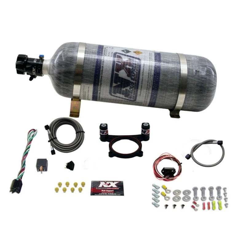 Nitrous Express 11-15 Ford Mustang GT 5.0L Coyote 4-Ventil-Nitrous-Platten-Kit (50-200PS) mit Composite-Flasche