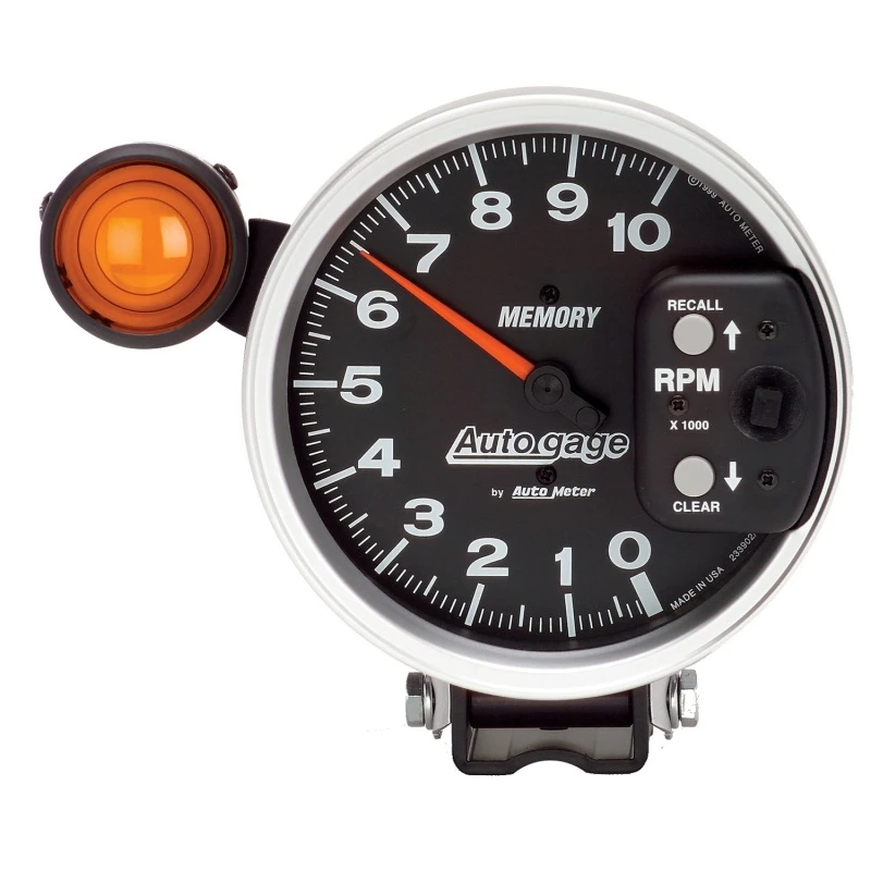 Autometer 5-Zoll-10K-RPM-Tachometer mit Monster-Shift-Lite- und Memory-Pedestal